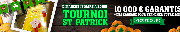 Tournoi Saint-Patrick : plein de cadeaux !