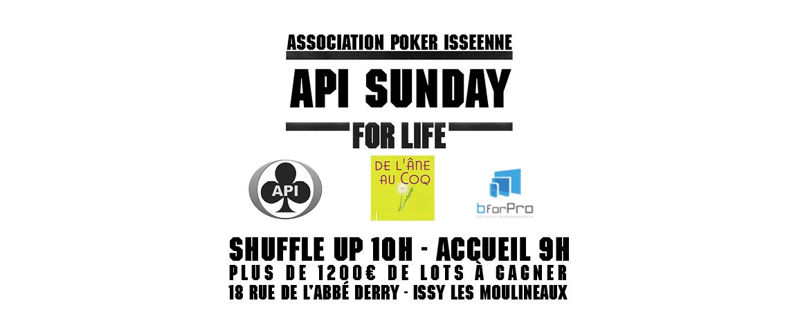 API Sunday 23 Février 2020 – Inscriptions ouvertes